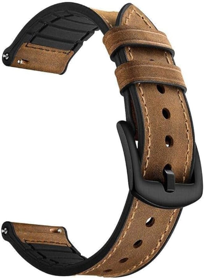 Next Next store Compatible with Huawei Watch GT/GT2 46mm Band Samsung Galaxy Watch (46mm) Magic Band/Watch Pro 22mm Quick Release Genuine Leather Silicone Strap