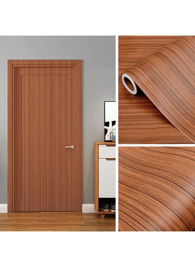 wolpin Wall Stickers Furniture Solid Wallpaper Wood Door, Diy Vinyl, Almirah, Shelf Liner, Revamp Desk Table Top, Wardrobe, Kitchen Cupboard Decoration Self Adhesive, Brown, 3 Meter, 0.45 Centimeters - Image 5