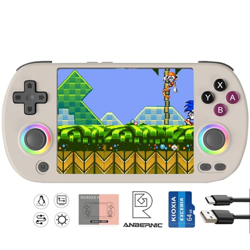 Aivuidbs RG40XX H Handheld Game Console rg40xxh Retro Gaming Console 4.0'' IPS Screen with 64G TF Card Pre-Installed Games Linux 64-bit System RG 40XX H Supports 5G WiFi Bluetooth HDMI and TV Output RG40XX - Image 1