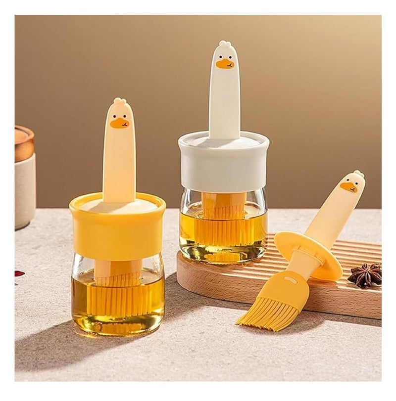 PUSHKH Kitchen Oil Dispenser with Brush, 2 IN 1 Oil Dispenser Bottle with Silicone Basting Brush for Cooking Baking, BBQ Grill, Frying Oil Bottle - Image 5