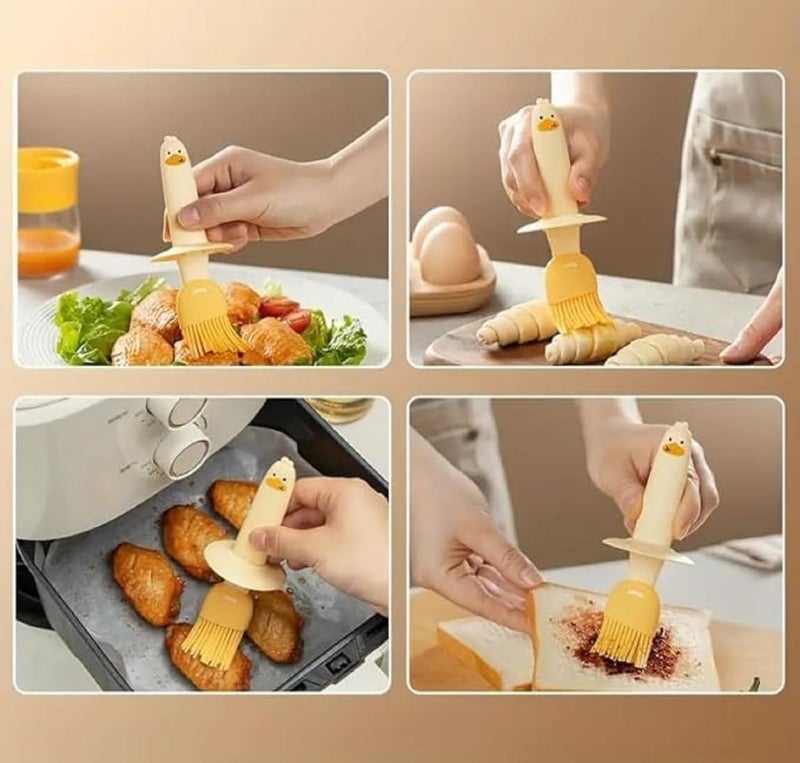 PUSHKH Kitchen Oil Dispenser with Brush, 2 IN 1 Oil Dispenser Bottle with Silicone Basting Brush for Cooking Baking, BBQ Grill, Frying Oil Bottle - Image 4