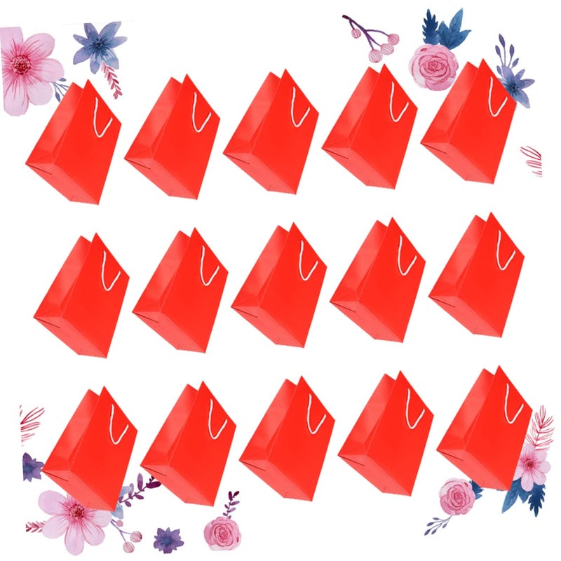 Red Chinese New Year Gift Bags With Handles 15 Pcs For Candy Toys Small Items - Image 3
