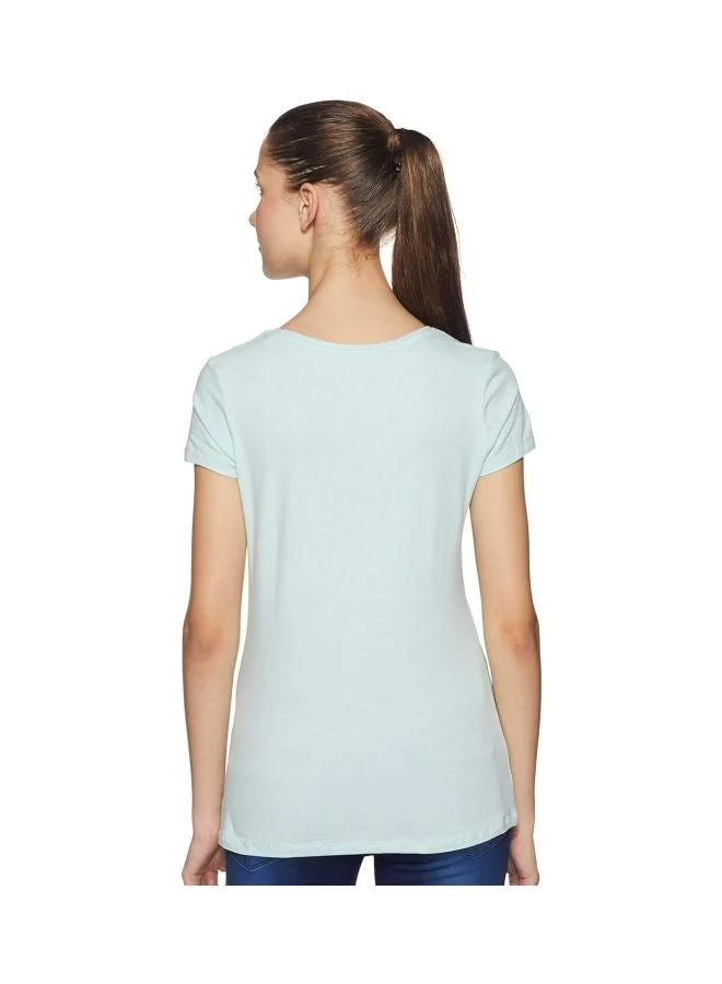 Jockey Blue tint Melange Women T Shirt for Women | Best Price UAE