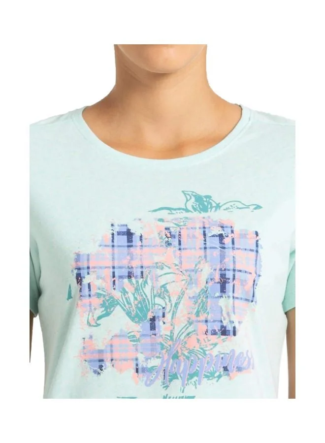 Jockey Blue tint Melange Women T Shirt for Women | Best Price UAE