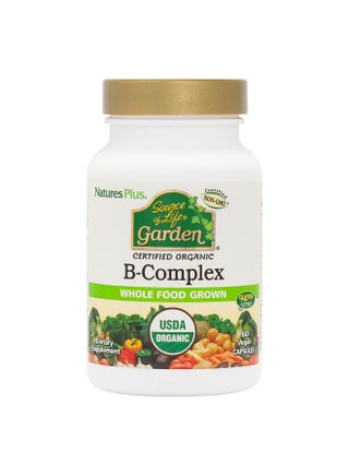 Natures Plus Source of Life Garden Certified Organic B Complex - 60 Vegan Capsules - Complete Vitamin B Supplement, Energy Booster - Vegetarian, Gluten-Free - 30 Servings - pzsku/ZB4FF9180F95CD765F272Z/45/_/1735907995/9f025ef6-18e6-40dc-8e66-2c7141e63914