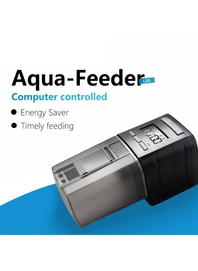 NIBEMINENT Multifunctional Fish Feeder Black 65 x 50 165mm - Image 2