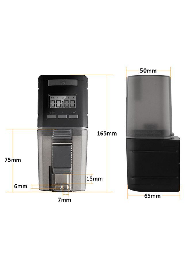 NIBEMINENT Multifunctional Fish Feeder Black 65 x 50 165mm - Image 5