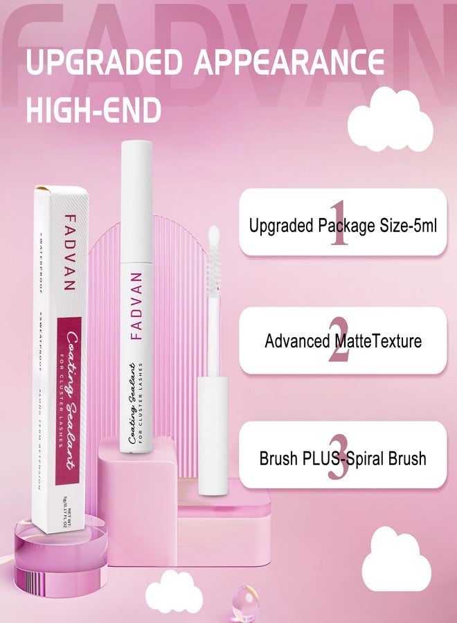 FADVAN Lash Sealant: Overnight Lash Sealer for Extensions, DIY Coating Kit, Long-Lasting 2 Weeks, Smudge-Proof & Waterproof, 5ml Clear - Image 2