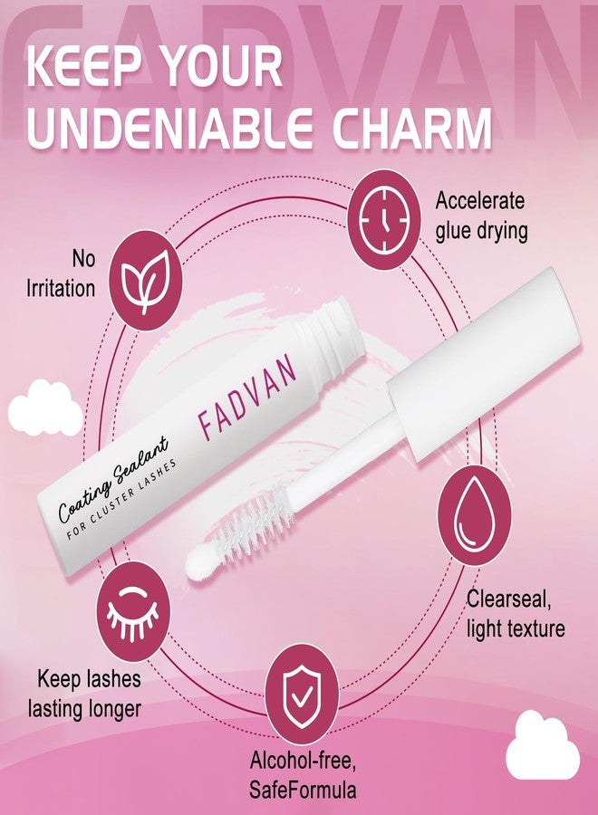 FADVAN Lash Sealant: Overnight Lash Sealer for Extensions, DIY Coating Kit, Long-Lasting 2 Weeks, Smudge-Proof & Waterproof, 5ml Clear - Image 4