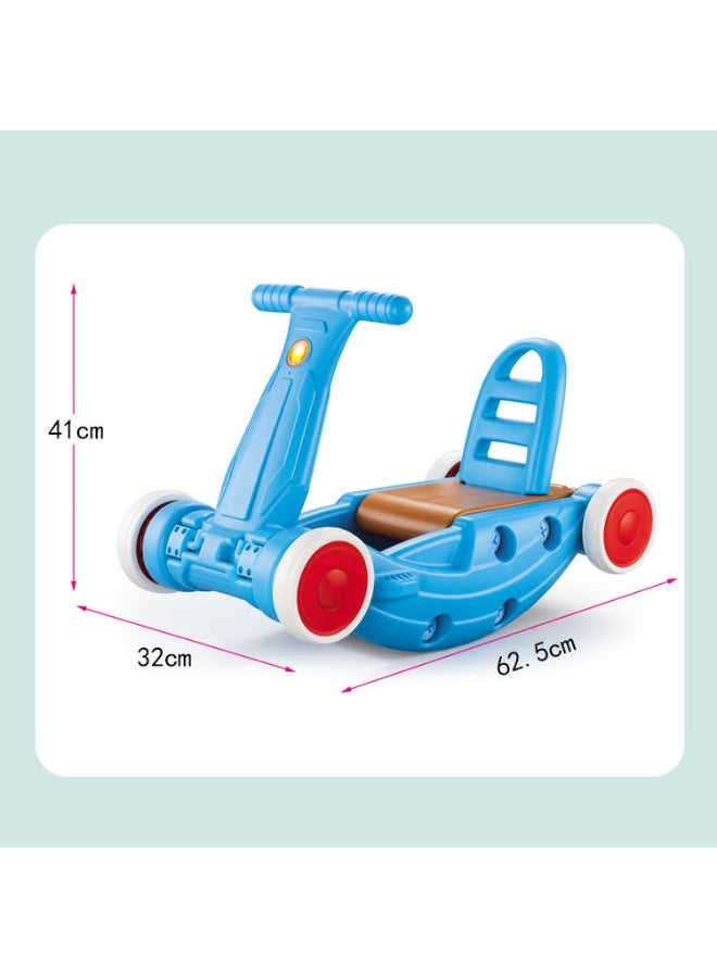 DOOKOO 3-in-1 Kids Rocking Horse u0026 Toddler Ride on Toy, Multifunctional Children Riding Toy, Slide Car for Kids, Baby Learning Walker with Interactive Features - Image 4