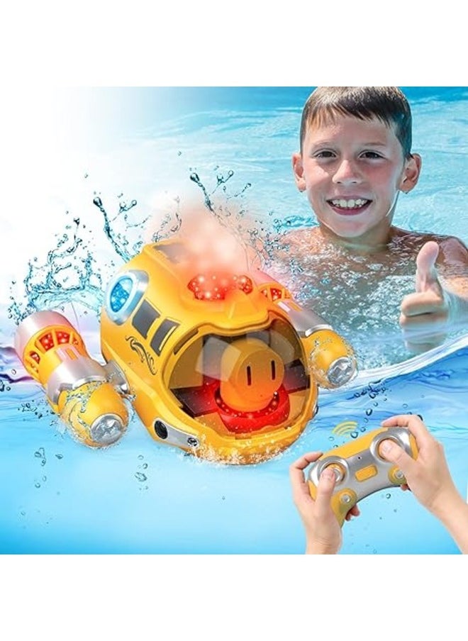 Toy Box Remote Control Boat for Pools and Lakes Toys RC Spray Gas Boat, Light Up RC Boat Water Toy, Fast RC Boats for Adults and Kids 2.4GHZ Remote Control Upgrade Swimming Pool Toy for Boys and Girls  - Image 1
