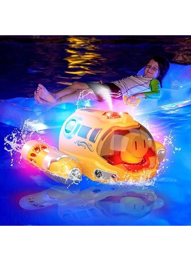Toy Box Remote Control Boat for Pools and Lakes Toys RC Spray Gas Boat, Light Up RC Boat Water Toy, Fast RC Boats for Adults and Kids 2.4GHZ Remote Control Upgrade Swimming Pool Toy for Boys and Girls  - Image 2