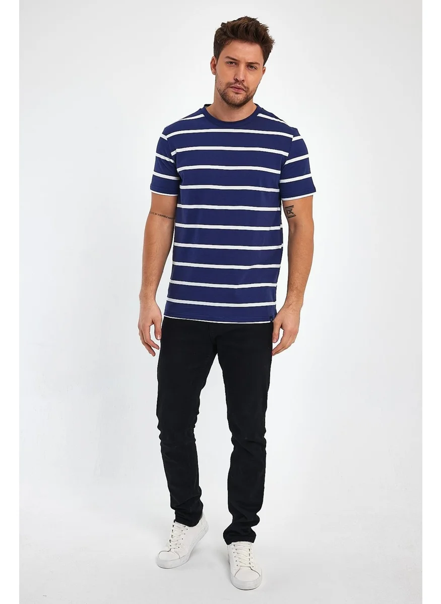 Alexander Gardi Striped Regular Fit T-Shirt E23-00148