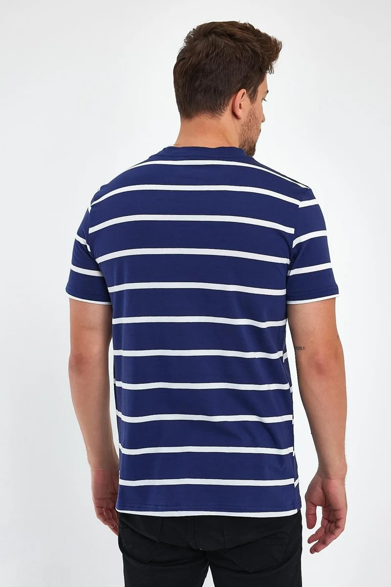 الكسندر جاردي Striped Regular Fit T-Shirt E23-00148