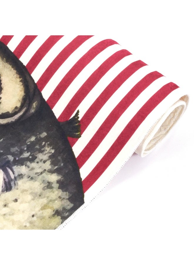 Biggdesign Washable Runner 60x130cm, Non-slip Bottom Carpet, Non-Shedding Area Mat, Polyester Anti-Bacterial Runner, Red Stripes Fish Design, Pet Friendly Runner Mat, Ideal for Interiors, Living Room, Hallway, Bedroom - Image 3