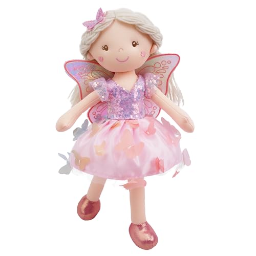 June Garden 15 Lunabelle The Fluttering Blossom Fairy Doll Soft Plush Fairy Toy with Multicolor Butterfly Skirt Enchanted Garden Collection - Image 1