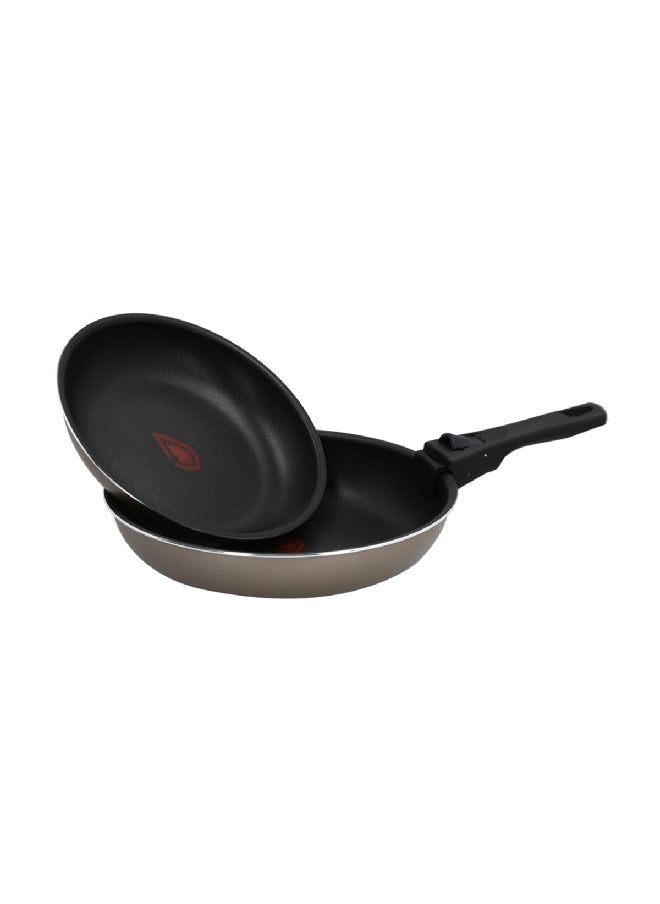 BERGNER - 2-Piece Durable Frying Pan Set with Removable Handle Black and Grey 6 x 31 x 37.7 cm BG-34800 - Image 1