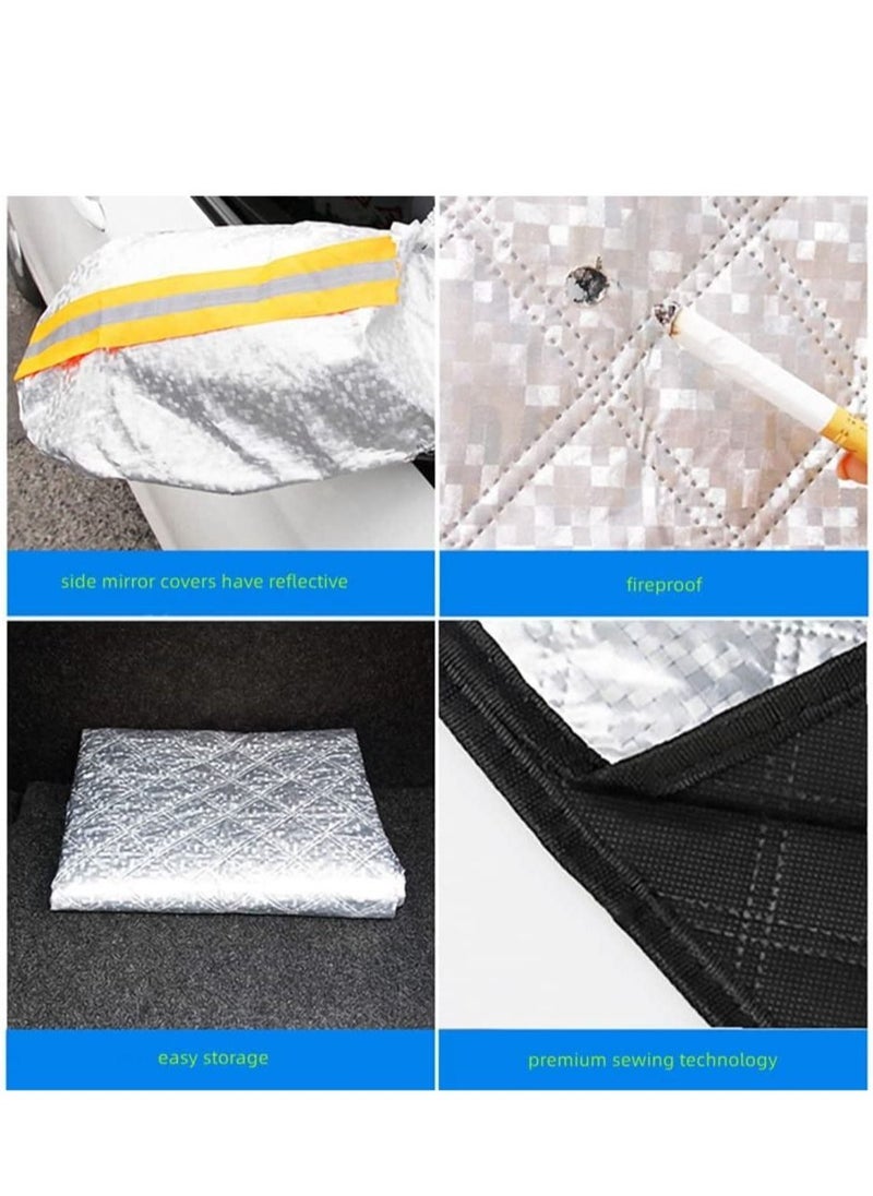 Generic - Windshield Snow Cover Car Windshield Cover for Ice and Snow 4-Layer Protection for Snow Ice UV and Frost Wiper Mirror Protector Windproof Sunshade Cover for Cars and Compact SUVs - Image 1