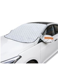 Windshield Snow Cover Car Windshield Cover for Ice and Snow 4-Layer Protection for Snow Ice UV and Frost Wiper Mirror Protector Windproof Sunshade Cover for Cars and Compact SUVs