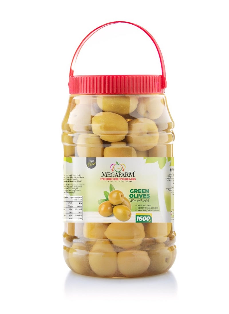 Megafarm Pickled Green Olives 1.6kg  - Image 1