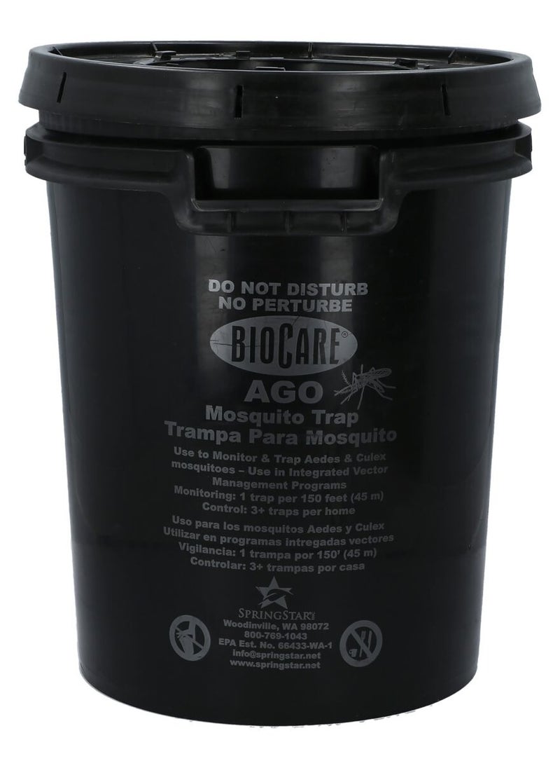 Biocare - Trap-N-Kill AGO Bucket Shaped Mosquito Sticky Trap Black 18 Liter - Image 1