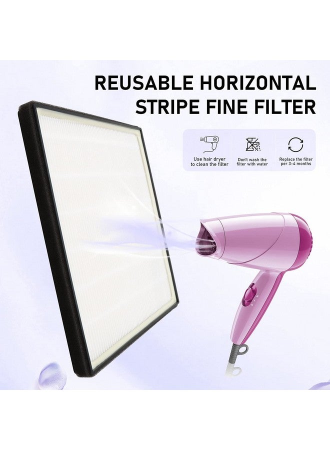 BRANTMAKER Nail Dust Collector With Brush And 2 Reusable Filters 60W Vacuum Dust Fan For Acrylic Nails (White) - Image 4