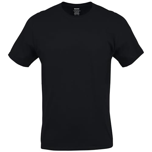 Gildan Men's Crew T-Shirts, Multipack, Style G1100, Black (6-Pack), Small - Image 3