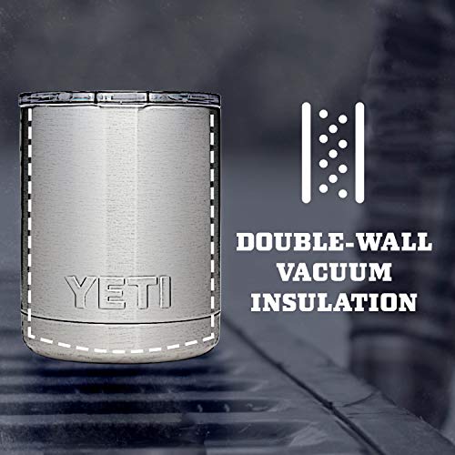 YETI Rambler 10 oz Lowball, Vacuum Insulated, Stainless Steel with Standard Lid, White - Image 2