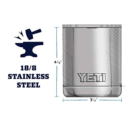 YETI Rambler 10 oz Lowball, Vacuum Insulated, Stainless Steel with Standard Lid, White - Image 4