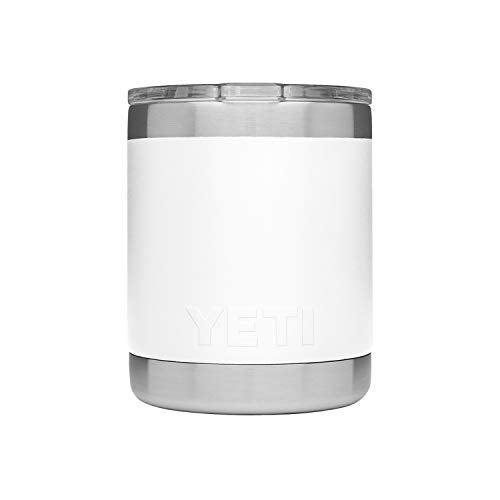 YETI Rambler 10 oz Lowball, Vacuum Insulated, Stainless Steel with Standard Lid, White - Image 3