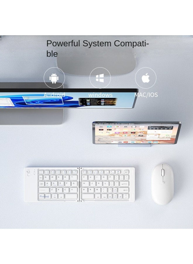 بي.أو.دب لوحة مفاتيح بلوتوث قابلة للطي لاسلكية صامتة للنساء متوافقة مع Apple Ipad هاتف محمول لوحي كمبيوتر محمول - Image 5