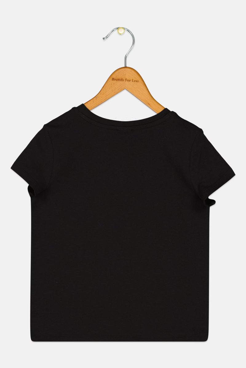 PUMA Kids Girl Crew Neck Short Sleeve Outdoor T-Shirt, Black - Image 2