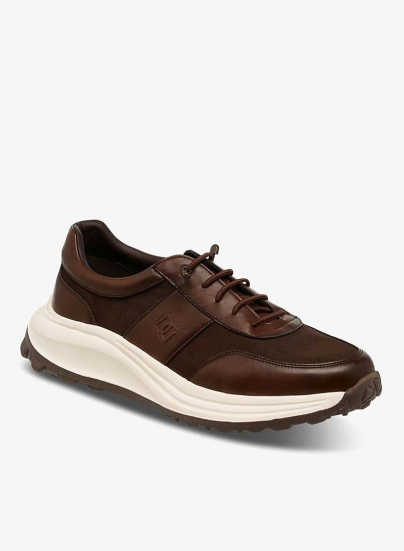 DUCHINI Men's Panelled Lace-Up Sneakers - Image 2