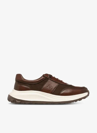DUCHINI Men's Panelled Lace-Up Sneakers