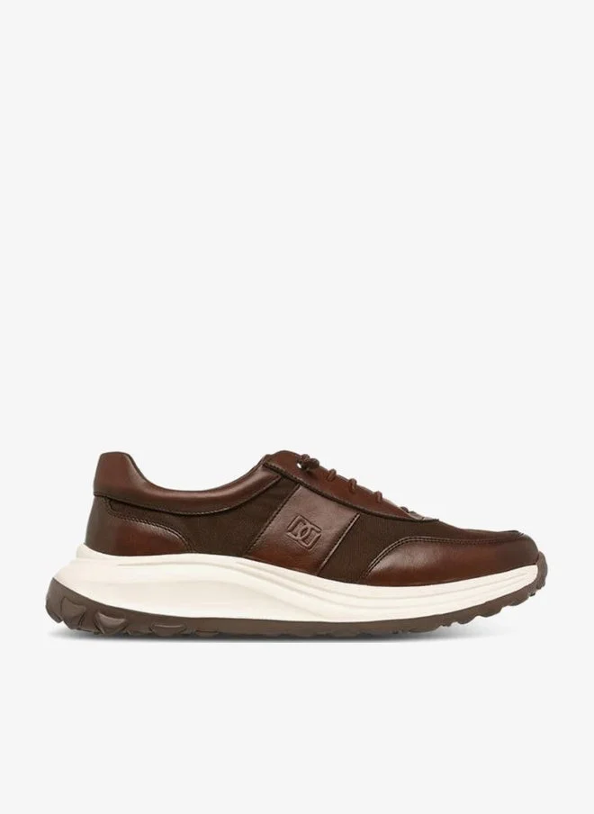 DUCHINI BROWN Men's Panelled Lace-Up Sneakers for Men | Best Price UAE