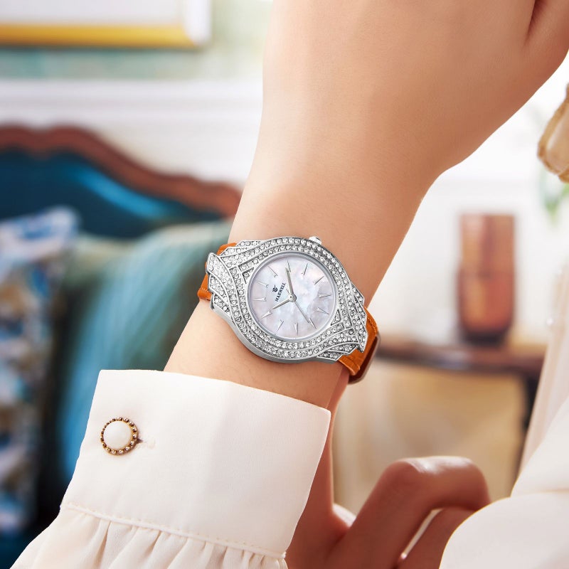 ماكسويل مكسويل ساعه جلد نسائي الاصليه تصميم ماركات