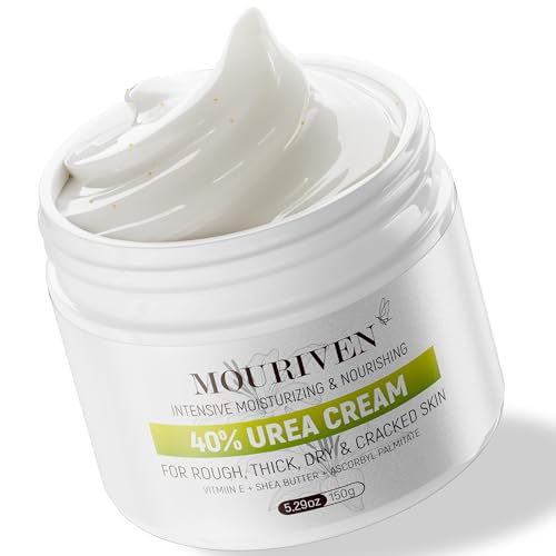 Mouriven Urea Cream 40 Percent Foot Hand Cream for Dry Cracked Heels Feet Knees Elbows and Hands Maximum Strength Urea Lotion for Softening and Moisturizing - Image 1