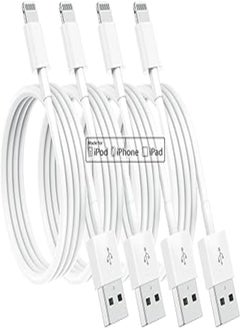 4 Pack [Apple MFi Certified] Apple Charging Cables 3ft, iPhone Chargers Lightning Cable 3 Foot, Fast iPhone Charging Cord for iPhone 14/14Pro/13/13Pro/12/11/11Pro/11Max/ X/XS/XR/XS Max/8, ipad(White)