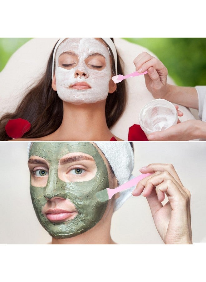 تي بيست ماكس 300 قطعة من ملاعق التجميل الصغيرة مقاس 3.2 بوصة × 0.6 بوصة، ملاعق بلاستيكية وردية اللون لكريمات الوجه والعناية بالبشرة - Image 5