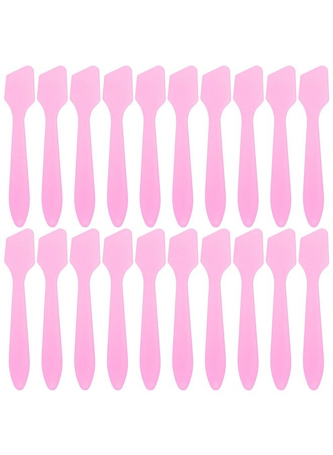 تي بيست ماكس 300 قطعة من ملاعق التجميل الصغيرة مقاس 3.2 بوصة × 0.6 بوصة، ملاعق بلاستيكية وردية اللون لكريمات الوجه والعناية بالبشرة - Image 1