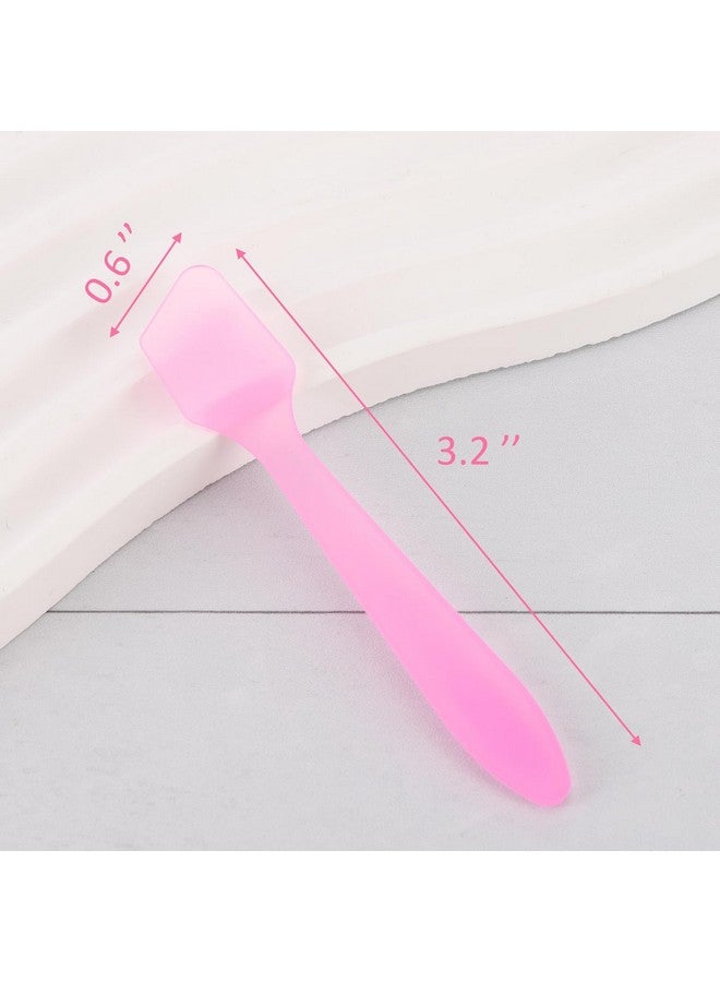 تي بيست ماكس 300 قطعة من ملاعق التجميل الصغيرة مقاس 3.2 بوصة × 0.6 بوصة، ملاعق بلاستيكية وردية اللون لكريمات الوجه والعناية بالبشرة - Image 3