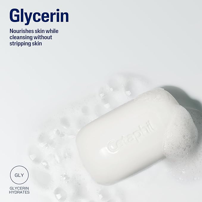 Cetaphil صابون تنظيف لطيف من CETAPHIL 45 أونصة عبوة من 3 صابون مغذي للبشرة الجافة الحساسة غير مسبب للرؤوس السوداء غير مهيج للبشرة الحساسة - Image 4