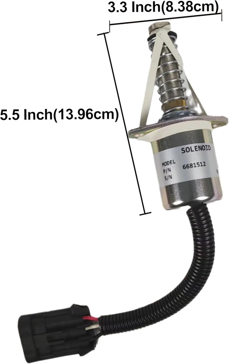 RABROPAR 12V Shut Off Solenoid 6681512 6681513 for Bobcat Skid Steer Loaders - Image 5