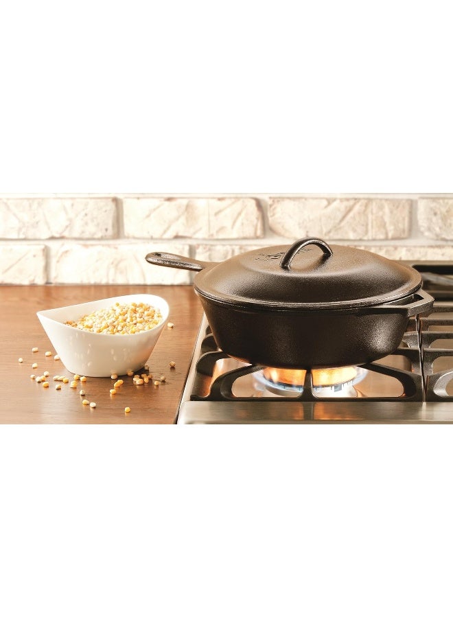 Lodge Pre-Seasoned Cast Iron Lid - Cast Iron Lid for Skillet, Grill Pan, Griddle, and Dutch Oven - 8 Inch - Image 1