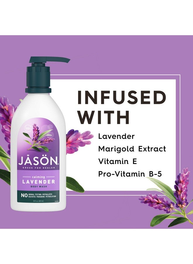 جيسون غسول الجسم المهدئ باللافندر من جيسون، لشعور لطيف بالنظافة، 30 أونصة سائلة - Image 4