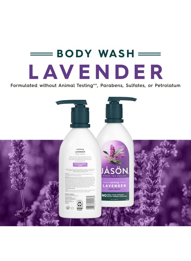 جيسون غسول الجسم المهدئ باللافندر من جيسون، لشعور لطيف بالنظافة، 30 أونصة سائلة - Image 2
