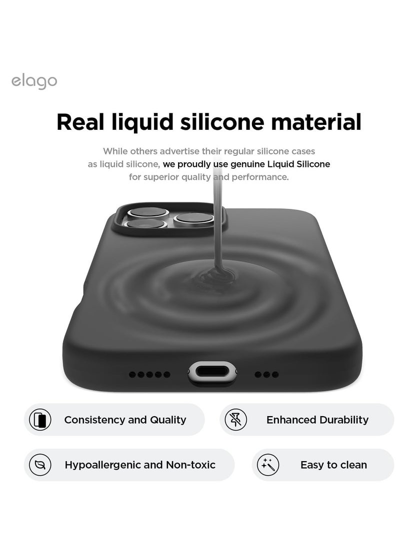 Compatible with iPhone 16 Pro max Case, Premium Liquid Silicone Case, Full Body Protective Cover Shockproof, Slim Phone Case, Anti-Scratch Soft Microfiber Lining, 6.9 inch (Black)  - Image 5
