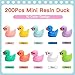 DULEFUN 200pcs Tiny Ducks 10 Colors Little Duck Figures Mini Resin Ducks Plastic Small Miniature Ducks Bulk for Dollhouse Decor Micro Fairy Garden Landscape Aquarium Tiny Toys - Image 2