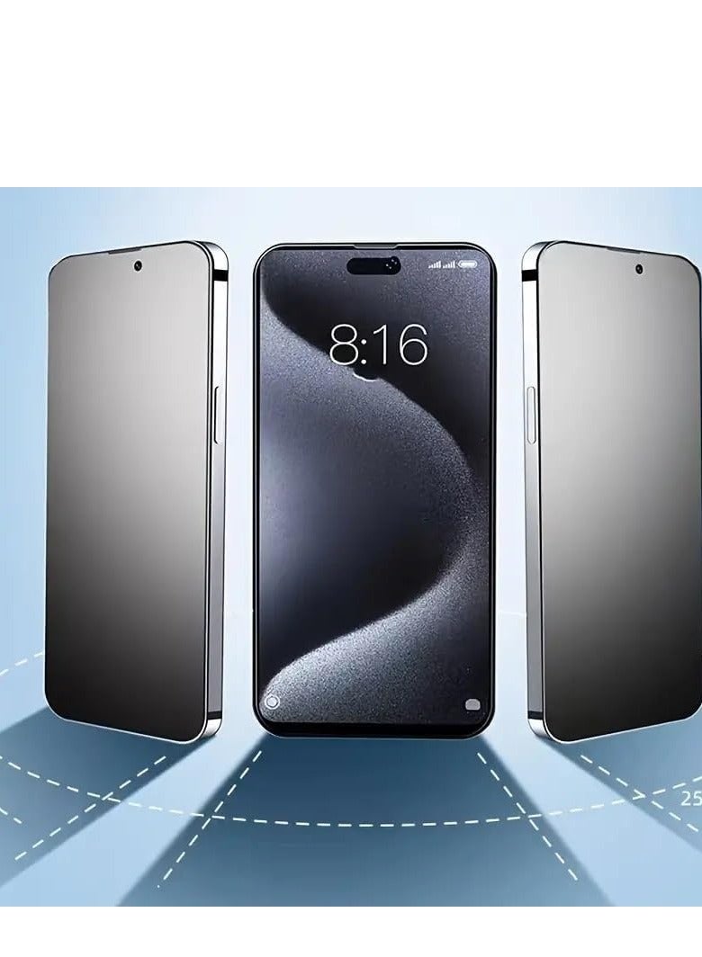 MIGOFAST Matte Ceramic Anti Spy for Iphone 15 Pro Privacy Screen Protector Not Glass Anti-Spy Full Adhesive Flexible Film for Iphone 15 Pro 2023 Black - Image 2