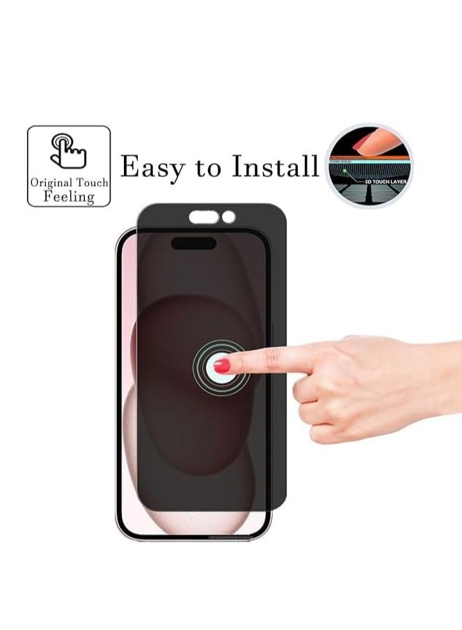 MIGOFAST Matte Ceramic Anti Spy for Iphone 15 Pro Privacy Screen Protector Not Glass Anti-Spy Full Adhesive Flexible Film for Iphone 15 Pro 2023 Black - Image 4